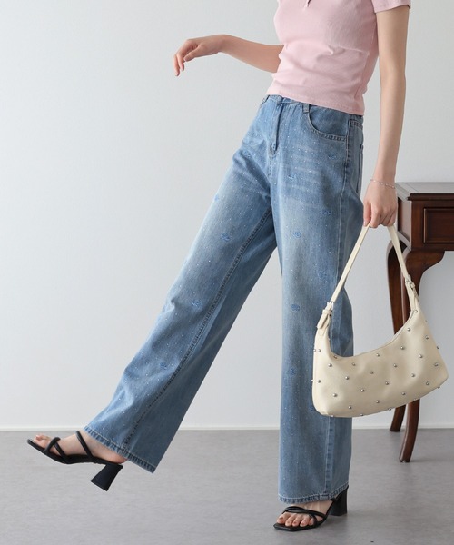 BLUEEAST(ブルーイースト)の「ローズ刺繍デニムパンツ(デニムパンツ・レディース・ブルー・LARGE/MEDIUM/SMALL)」の19枚目の写真