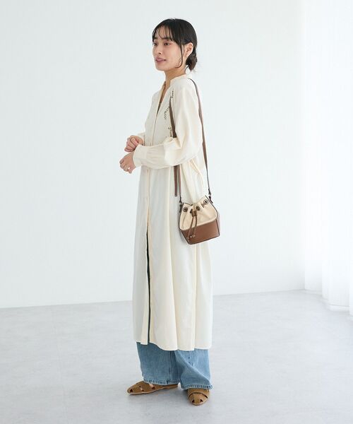 CRAFT STANDARD BOUTIQUE（クラフトスタンダードブティック）の「【インド製】カットワークシシュウワンピース（ワンピース・レディース・ブラック/ナチュラル・FREE）」の5枚目の写真