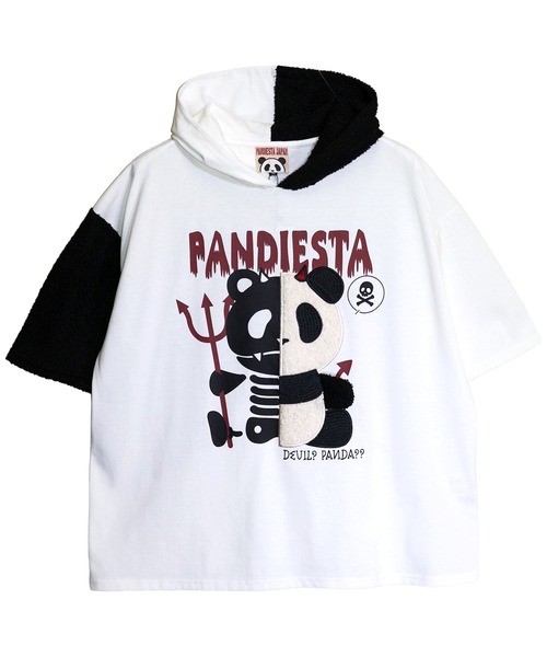 PANDIESTA（パンディエスタ）の「ハーフデビルパンダパーカー(M2)（パーカー・メンズ・ブラック/ホワイト・XL/L/M）」の10枚目の写真