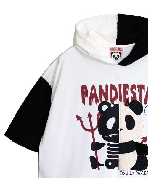PANDIESTA（パンディエスタ）の「ハーフデビルパンダパーカー(M2)（パーカー・メンズ・ブラック/ホワイト・XL/L/M）」の9枚目の写真