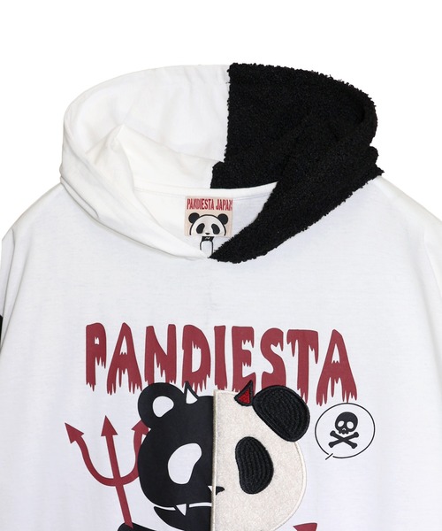 PANDIESTA（パンディエスタ）の「ハーフデビルパンダパーカー(M2)（パーカー・メンズ・ブラック/ホワイト・XL/L/M）」の8枚目の写真