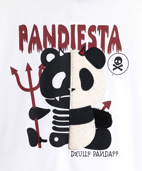 PANDIESTA（パンディエスタ）の「ハーフデビルパンダパーカー(M2)（パーカー・メンズ・ブラック/ホワイト・XL/L/M）」の7枚目の写真