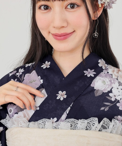 Honeys(ハニーズ)の「浴衣(浴衣・レディース・ネイビー系1・F)」の12枚目の写真