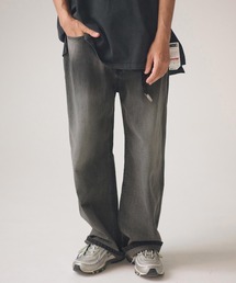 ADAMPATEK/aged finish denim pant/エイジング加工デニムパンツ
