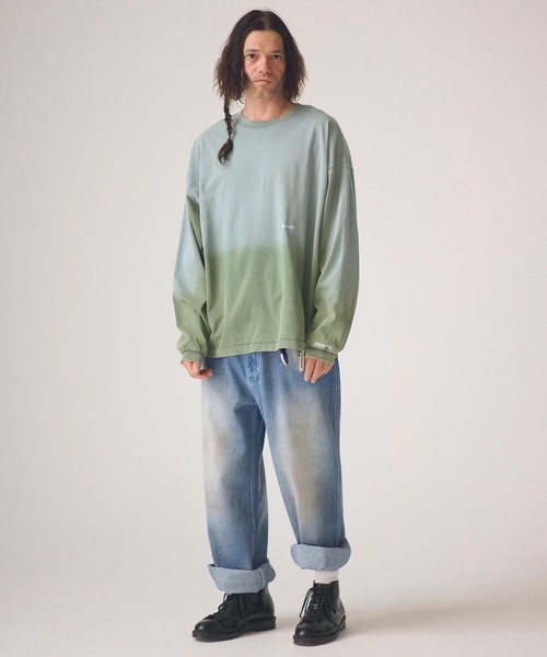 ADAM PATEK（アダムパテック）の「ADAMPATEK/aged finish denim  pant/エイジング加工デニムパンツ（デニムパンツ・メンズ・ブルー/ブラック・1/3/2）」の9枚目の写真