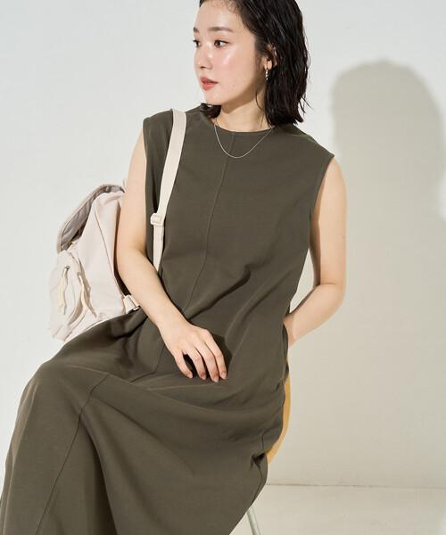 FREAK'S STORE(フリークスストア)の「限定展開 ノースリーブ Aライン シルエット ワンピース(ワンピース・レディース・オリーブ/ブラック/ベージュ/オレンジ/ネイビー/ブラウン・SMALL/MEDIUM)」の21枚目の写真
