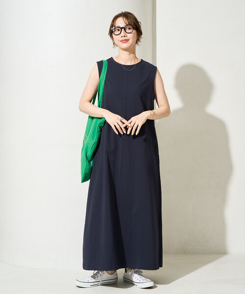 現行✨ JOHN SMEDLEY ノースリーブワンピース Aラインワンピース 限定