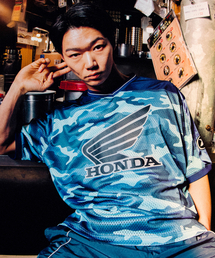Original Wing Logo Camo Mesh T-Shirt Blue