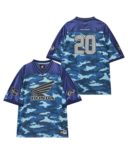 PHYPS MOTORCYCLE(フィップスモーターサイクル)の「Original Wing Logo Camo Mesh T-Shirt Blue(Tシャツ/カットソー・レディース・その他・SMALL/MEDIUM/LARGE/X-LARGE)」の2枚目の写真