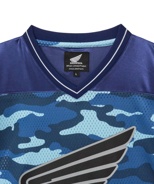 PHYPS MOTORCYCLE(フィップスモーターサイクル)の「Original Wing Logo Camo Mesh T-Shirt Blue(Tシャツ/カットソー・レディース・その他・SMALL/MEDIUM/LARGE/X-LARGE)」の5枚目の写真