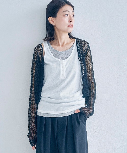 Obis&(オビスアンド)の「【2枚セット】マルチway ヘンリーリブタンク&ベーシックタンク(タンクトップ・レディース・ホワイト×ライトグレー/グレー系その他・FREE)」の15枚目の写真