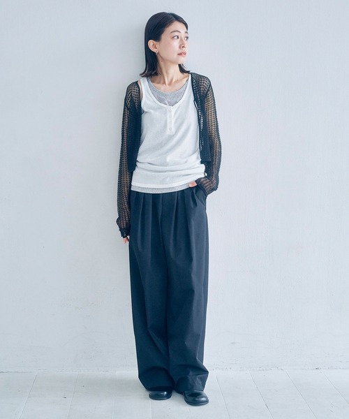 Obis&(オビスアンド)の「【2枚セット】マルチway ヘンリーリブタンク&ベーシックタンク(タンクトップ・レディース・ホワイト×ライトグレー/グレー系その他・FREE)」の18枚目の写真