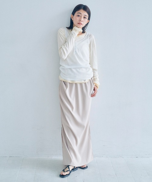 Obis&(オビスアンド)の「【2枚セット】マルチway ヘンリーリブタンク&ベーシックタンク(タンクトップ・レディース・ホワイト×ライトグレー/グレー系その他・FREE)」の19枚目の写真