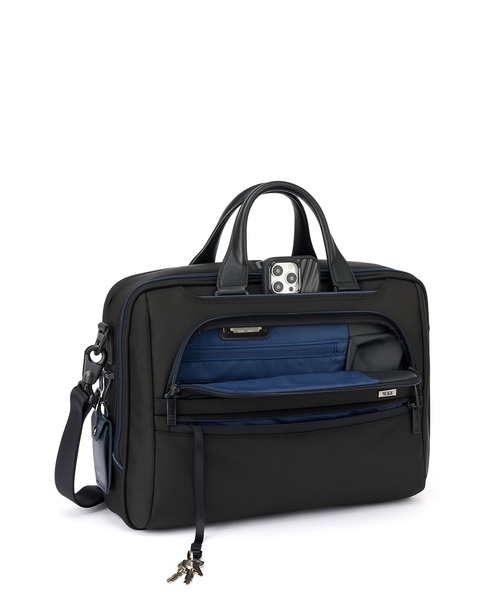 TUMI(トゥミ)の「TUMI ALPHA (アルファ) エクスパンダブル・オーガナイザー・ブリーフ(A4/PC15インチまで対応)(ビジネスバッグ・メンズ・ブラック×ブルー・FREE)」の2枚目の写真