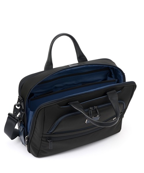 TUMI(トゥミ)の「TUMI ALPHA (アルファ) エクスパンダブル・オーガナイザー・ブリーフ(A4/PC15インチまで対応)(ビジネスバッグ・メンズ・ブラック×ブルー・FREE)」の4枚目の写真