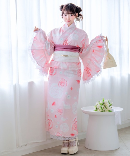 CELEN（セレン）の「【浴衣小物】レース巾着バッグ（和装小物・レディース・ブラック/ホワイト/ピンク/ベージュ・FREE）」の18枚目の写真
