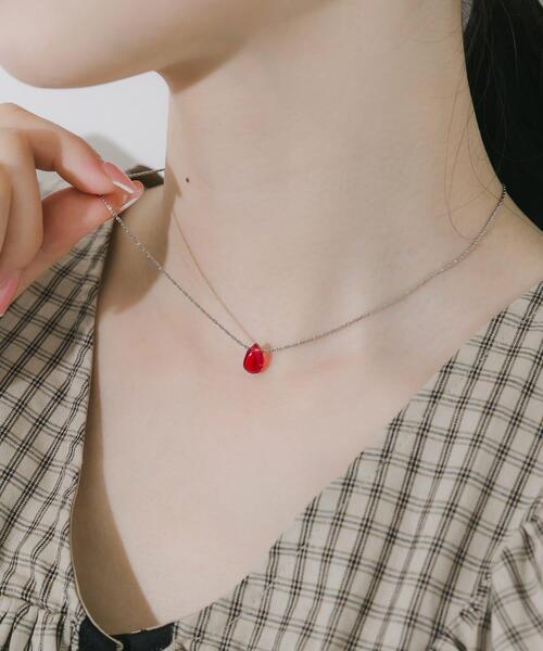 SMELLY(スメリー)の「ステンレスカラードロップスライドネックレス(ネックレス・レディース・シルバー系その他・-)」の1枚目の写真