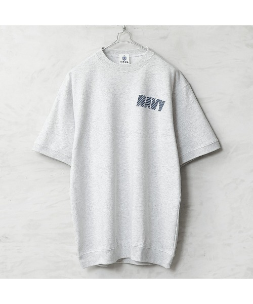WAIPER.inc(ワイパーインク)の「USNA(アメリカ海軍兵学校)オフィシャルライセンス S/S スウェットシャツ(Tシャツ/カットソー・メンズ・ネイビー/ブラック/アッシュグレー・M/L/XL)」の3枚目の写真