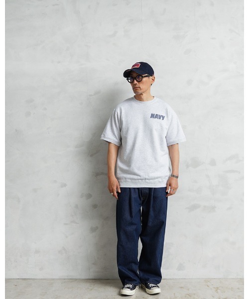 WAIPER.inc(ワイパーインク)の「USNA(アメリカ海軍兵学校)オフィシャルライセンス S/S スウェットシャツ(Tシャツ/カットソー・メンズ・ネイビー/ブラック/アッシュグレー・M/L/XL)」の6枚目の写真