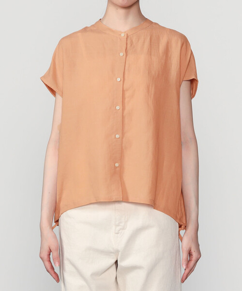 nicholson&nicholson(ニコルソンアンドニコルソン)の「nicholson & nicholson |〈別注〉フレンチスリーブ ブラウス WOMEN(シャツ/ブラウス・レディース・ピンク/ネイビー/ブルー系その他/ベージュ・38)」の8枚目の写真