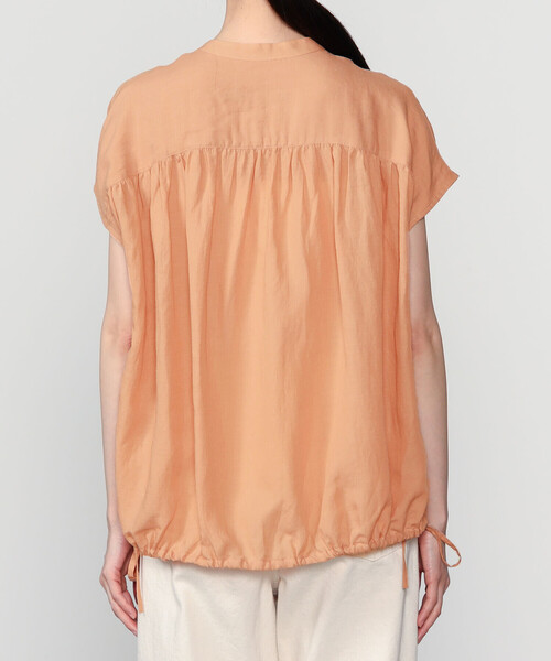 nicholson&nicholson(ニコルソンアンドニコルソン)の「nicholson & nicholson |〈別注〉フレンチスリーブ ブラウス WOMEN(シャツ/ブラウス・レディース・ピンク/ネイビー/ブルー系その他/ベージュ・38)」の6枚目の写真