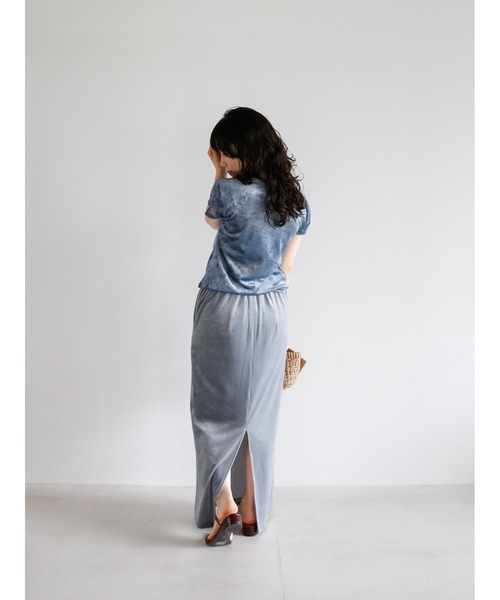 Katrin TOKYO(カトリーントーキョー)の「【JAPAN MADE】slit mesh velour tops(Tシャツ/カットソー・レディース・ホワイト/ブルー/ローズ・FREE/XS)」の19枚目の写真
