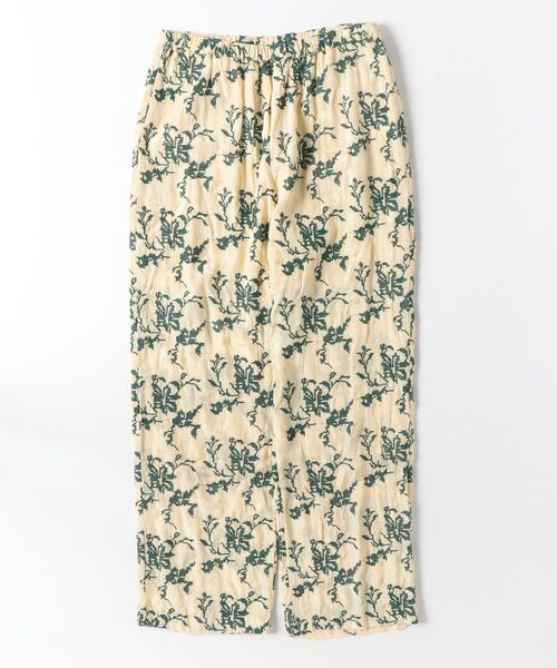 Sara Mallika / サラマリカ RAYON JACQUARD FLOWER EMBROIDERY PANTS