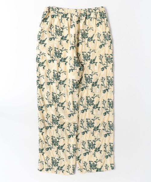 Sara Mallika / サラマリカ RAYON JACQUARD FLOWER EMBROIDERY PANTS Sara Mallika / サラマリカ RAYON JACQUARD FLOWER EMBROIDERY PANTS