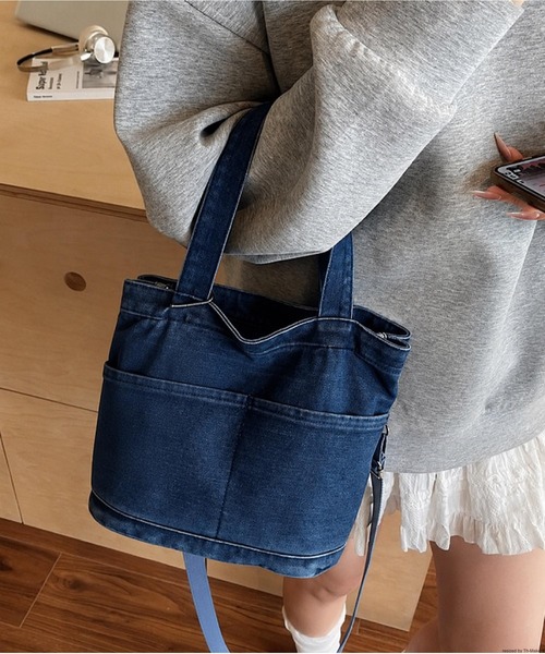 Mignonjour（ミニョンジュール）の「Mignonjour/デニム2wayミニバッグ M2938（ハンドバッグ・レディース・ブラック/ライトブルー/ブルー・FREE）」の3枚目の写真