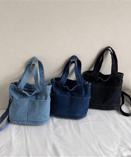 Mignonjour（ミニョンジュール）の「Mignonjour/デニム2wayミニバッグ M2938（ハンドバッグ・レディース・ブラック/ライトブルー/ブルー・FREE）」の2枚目の写真