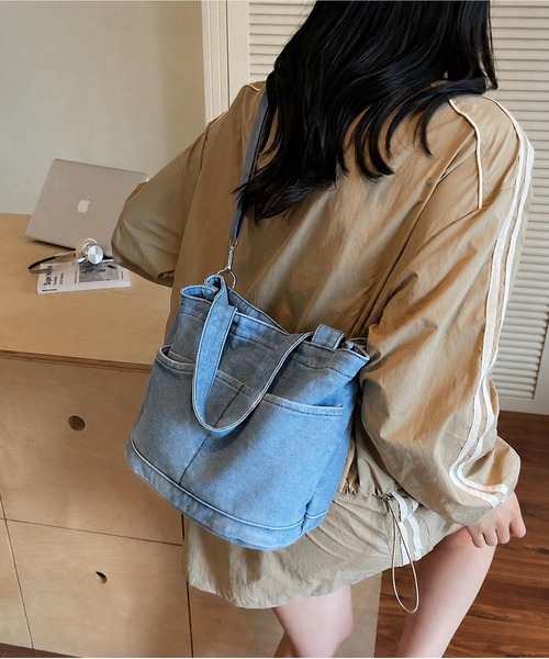 Mignonjour（ミニョンジュール）の「Mignonjour/デニム2wayミニバッグ M2938（ハンドバッグ・レディース・ブラック/ライトブルー/ブルー・FREE）」の5枚目の写真