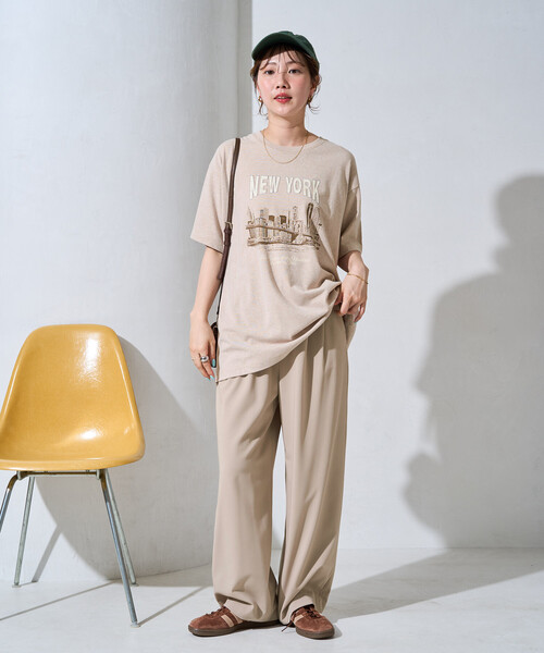 FREAK'S STORE(フリークスストア)の「限定展開 ビンテージライク NEWYORK 半袖Tシャツ(Tシャツ/カットソー・レディース・ベージュ/グレー/ブラック/ネイビー/ナチュラル・フリ-)」の12枚目の写真