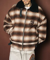 Ombre check B-3 jkt