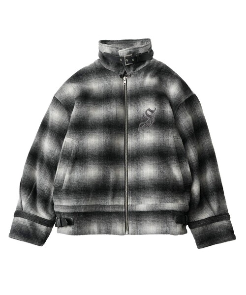 Subciety(サブサエティ)の「Ombre check B-3 jkt(ムートンコート・メンズ・ブラウン/ブラック・SMALL/MEDIUM/LARGE/X-LARGE)」の5枚目の写真