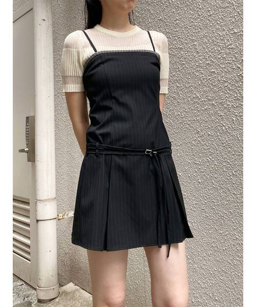 MURUA(ムルーア)の「ボックスプリーツキャミワンピース 夏服(ワンピース・レディース・ブラック/グレー・2/1)」の20枚目の写真