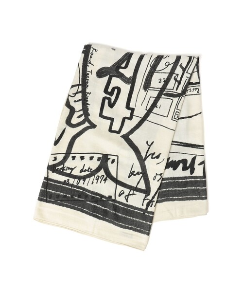 Demi-Luxe BEAMS(デミルクス ビームス)の「【別注】manipuri / フィッシュ ストール(ストール/ショール・レディース・ホワイト・ONE SIZE)」の5枚目の写真