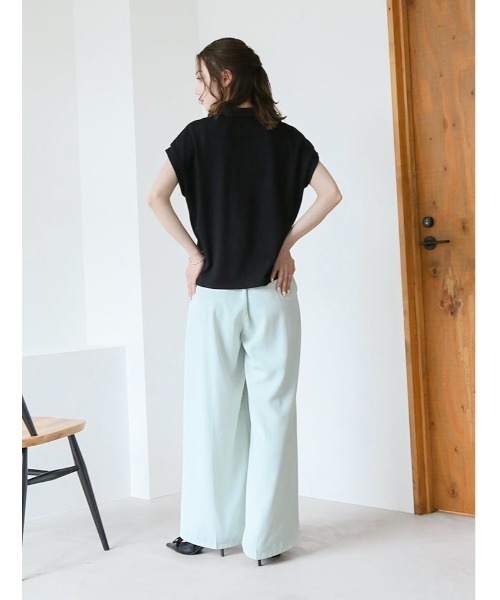 fifth(フィフス)の「ドットスカーフ付きフレンチスリーブポロ(Tシャツ/カットソー・レディース・ブラック・M)」の9枚目の写真