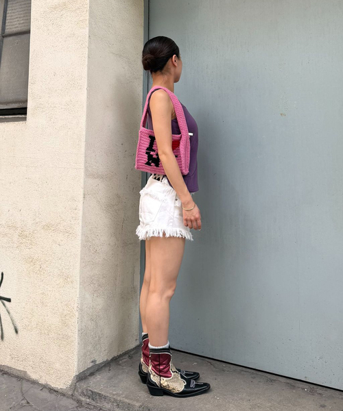 Oriens JOURNAL STANDARD(オリエンス ジャーナルスタンダード)の「フリンジショートパンツ(デニムパンツ・レディース・ホワイト/ブルー・36/38)」の4枚目の写真