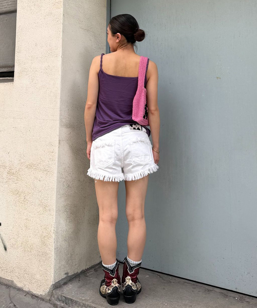 Oriens JOURNAL STANDARD(オリエンス ジャーナルスタンダード)の「フリンジショートパンツ(デニムパンツ・レディース・ホワイト/ブルー・36/38)」の5枚目の写真