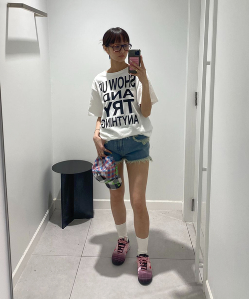 Oriens JOURNAL STANDARD(オリエンス ジャーナルスタンダード)の「フリンジショートパンツ(デニムパンツ・レディース・ホワイト/ブルー・36/38)」の17枚目の写真
