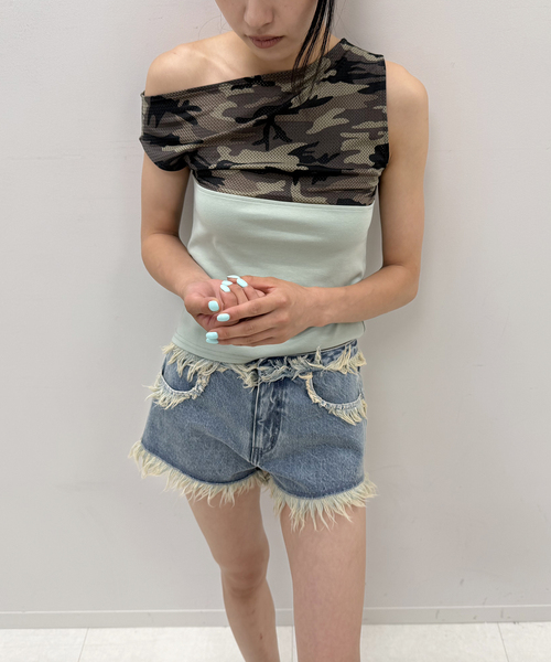 Oriens JOURNAL STANDARD(オリエンス ジャーナルスタンダード)の「フリンジショートパンツ(デニムパンツ・レディース・ホワイト/ブルー・36/38)」の20枚目の写真