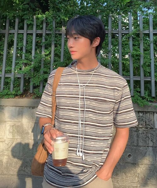 NONBLANK（ノンブランク）の「ニティッドストライプHS Tシャツ（Tシャツ/カットソー・メンズ・グレー・MEDIUM/LARGE/X-LARGE）」の7枚目の写真