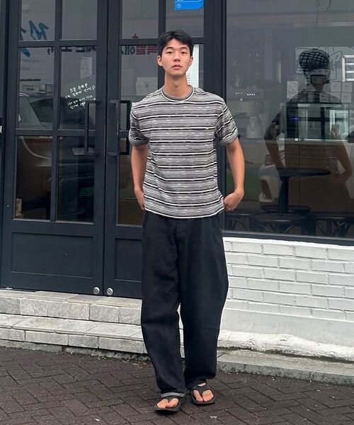 NONBLANK（ノンブランク）の「ニティッドストライプHS Tシャツ（Tシャツ/カットソー・メンズ・グレー・MEDIUM/LARGE/X-LARGE）」の8枚目の写真