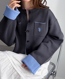 U.S. POLO ASSN.（ユーエスポロアッスン）の「RANAN solleim別注【U.S.POLO ASSN.】Wフェイスバイカラーカーディガン（カーディガン/ボレロ）」
