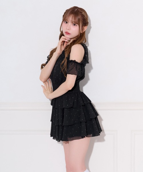 apres jour（アプレジュール）の「ホットフィットフリルアメスリワンピース（ワンピース・レディース・ライトブルー/ブラック/オフホワイト・SMALL/X-LARGE/MEDIUM）」の12枚目の写真