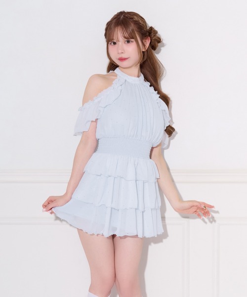 apres jour（アプレジュール）の「ホットフィットフリルアメスリワンピース（ワンピース・レディース・ライトブルー/ブラック/オフホワイト・SMALL/X-LARGE/MEDIUM）」の18枚目の写真