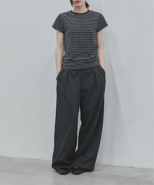 feepur(フェピュール)の「パイルボーダーTee(Tシャツ/カットソー・レディース・チャコールグレー/グレー・MEDIUM)」の19枚目の写真
