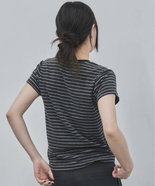 feepur(フェピュール)の「パイルボーダーTee(Tシャツ/カットソー・レディース・チャコールグレー/グレー・MEDIUM)」の15枚目の写真