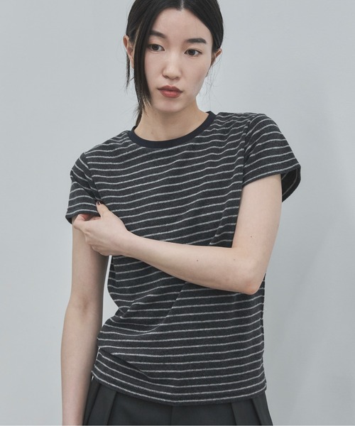 feepur(フェピュール)の「パイルボーダーTee(Tシャツ/カットソー・レディース・チャコールグレー/グレー・MEDIUM)」の13枚目の写真