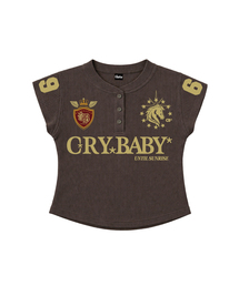CBC ヴィンテージワッフルヘンリーネックスリム半袖Tシャツ